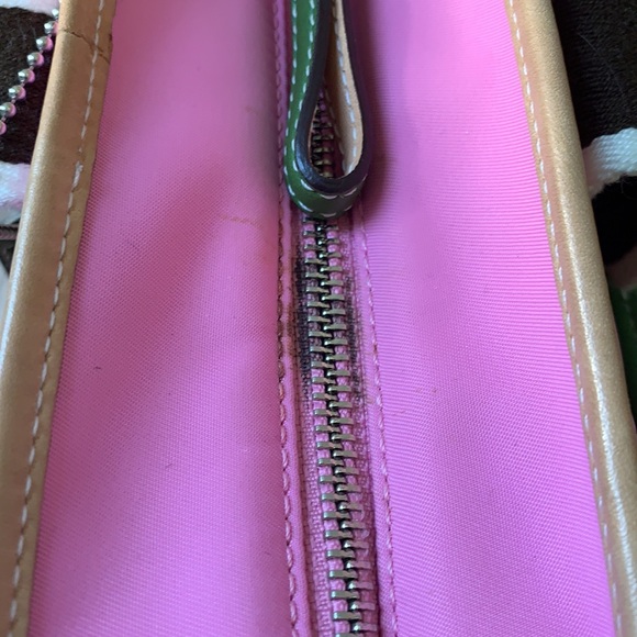 Coach Pink Brown Mini Hamptons Nylon Tote Bag - Picture 11 of 11